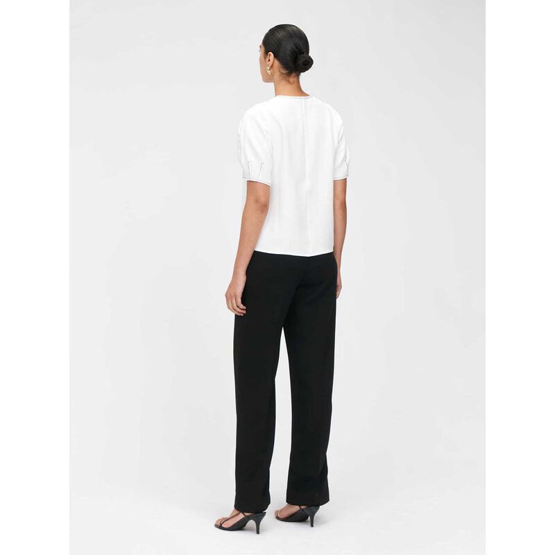 Veronika Maine Japanese Crepe Keyhole Neck Top image number 1